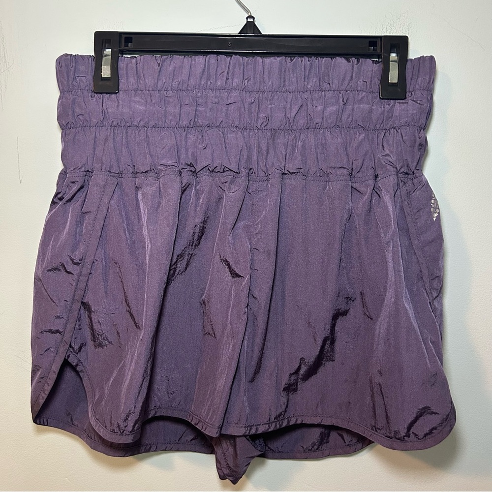 FP Movement by Free People Purple High-Waisted The Way Home Athletic Shorts Sz L